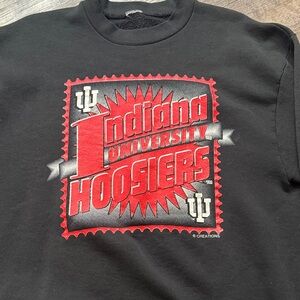 Vintage Indiana University Hoosiers Black Sweatshirt crewneck